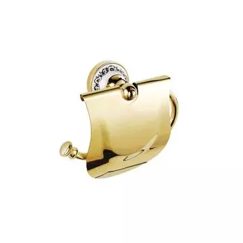 Держатель туалетной бумаги Fixsen Bogema Gold FX-78510G c крышкой