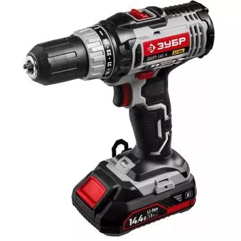 Дрель-шуруповерт аккумуляторная ЗУБР Стандарт ДШЛ-141 К
