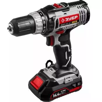 Дрель-шуруповерт аккумуляторная ЗУБР Стандарт ДШЛ-141 КН