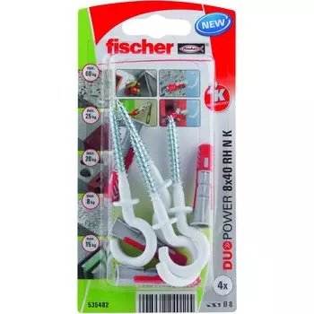 Дюбель универсальный распорный с полукольцом 8х40 RH N K NV Fischer