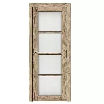 Дверное полотно Синержи Асти, Рустик натуральный, ПДО 600х2000 мм