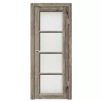 Дверное полотно Синержи Асти, Рустик пепельный, ПДО 800х2000 мм