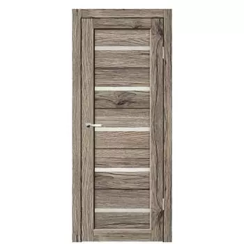 Дверное полотно Синержи Бьянка, Рустик пепельный, ПДО 600х2000 мм