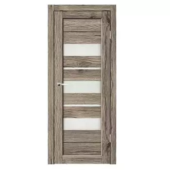 Дверное полотно Синержи Дельта, Рустик пепельный, ПДО 600х2000 мм