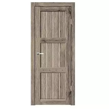 Дверное полотно Синержи Деревенская, Рустик пепельный, ПДГ 900х2000 мм