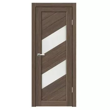 Дверное полотно Синержи Гармония, Акация темная, ПДО 600х2000 мм