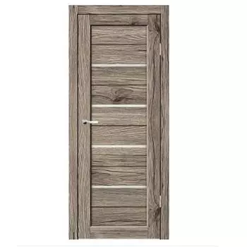 Дверное полотно Синержи Лада, Рустик пепельный, ПДО 600х2000 мм