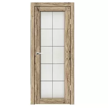 Дверное полотно Синержи Легро 2, Рустик натуральный, ПДО 600х2000 мм