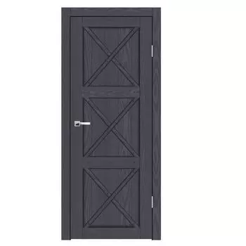 Дверное полотно Синержи Пандора, Вуд Тангет Графит, ПДГ 900х2000 мм