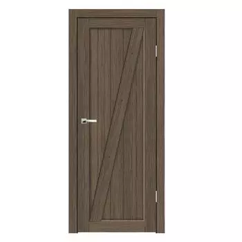 Дверное полотно Синержи Скандинавия 1, Акация темная, ПДГ 600х2000 мм