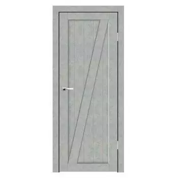 Дверное полотно Синержи Скандинавия 1, Бетон серый, ПДГ 600х2000 мм