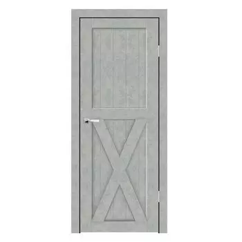 Дверное полотно Синержи Скандинавия 2, Бетон серый, ПДГ 600х2000 мм