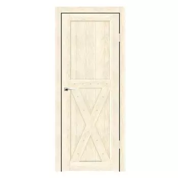 Дверное полотно Синержи Скандинавия 2, Ваниль, ПДГ 600х2000 мм