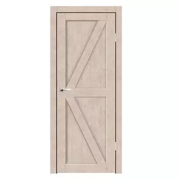 Дверное полотно Синержи Скандинавия 4, Бетон бежевый, ПДГ 600х2000 мм