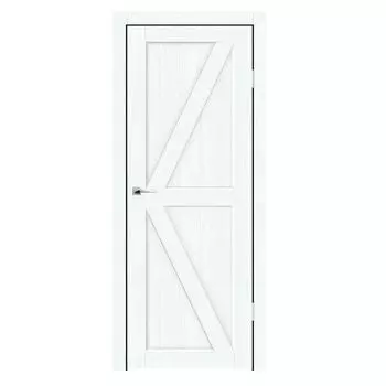 Дверное полотно Синержи Скандинавия 4, Вуд Тангет Айс, ПДГ 900х2000 мм