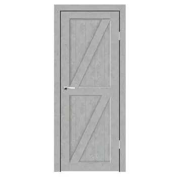 Дверное полотно Синержи Скандинавия 5, Бетон серый, ПДГ 900х2000 мм