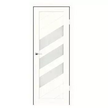 Дверное полотно Синержи Сопрано, Ясень белый, ПДО 900х2000 мм