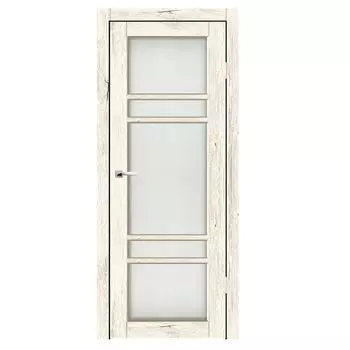 Дверное полотно Синержи Танго, Рустик молочный, ПДО 600х2000 мм