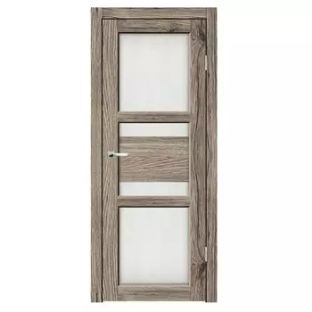 Дверное полотно Синержи Титул, Рустик пепельный, ПДО 800х2000 мм