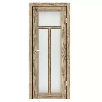 Дверное полотно Синержи Турин 1, Рустик натуральный, ПДО 700х2000 мм