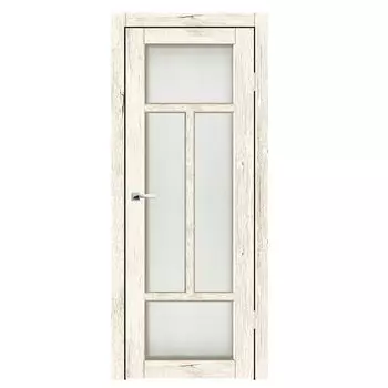 Дверное полотно Синержи Турин 2, Рустик молочный, ПДО 600х2000 мм
