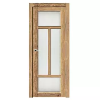 Дверное полотно Синержи Турин 2, Рустик соломенный, ПДО 600х2000 мм