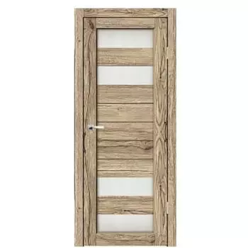 Дверное полотно Синержи Вега, Рустик натуральный, ПДО 900х2000 мм