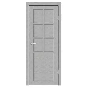 Дверное полотно Синержи Верона 1, Бетон серый, ПДГ 900х2000 мм