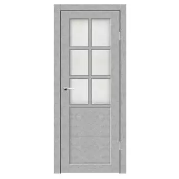 Дверное полотно Синержи Верона 1, Бетон серый, ПДО 900х2000 мм