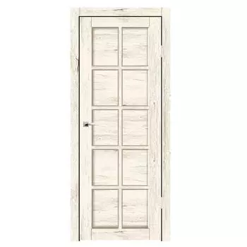 Дверное полотно Синержи Верона 3, Рустик молочный, ПДГ 900х2000 мм