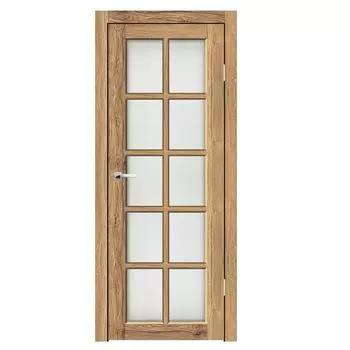 Дверное полотно Синержи Верона 3, Рустик соломенный, ПДО 600х2000 мм