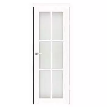 Дверное полотно Синержи Верона 4, Белый прованс, ПДО 600х2000 мм