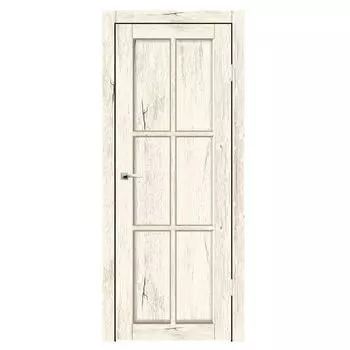 Дверное полотно Синержи Верона 4, Рустик молочный, ПДГ 800х2000 мм