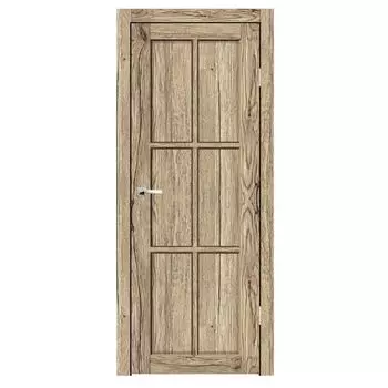 Дверное полотно Синержи Верона 4, Рустик натуральный, ПДГ 900х2000 мм