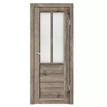 Дверное полотно Синержи Верона 6, Рустик пепельный, ПДО 900х2000 мм