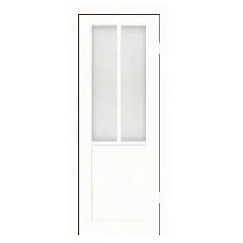 Дверное полотно Синержи Верона 6, Ясень белый, ПДО 600х2000 мм