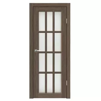 Дверное полотно Синержи Верона 7, Акация темная, ПДО 600х2000 мм