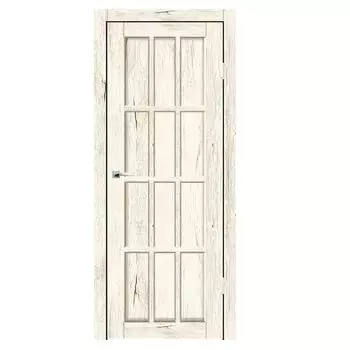 Дверное полотно Синержи Верона 7, Рустик молочный, ПДГ 600х2000 мм