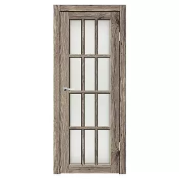 Дверное полотно Синержи Верона 7, Рустик пепельный, ПДО 900х2000 мм