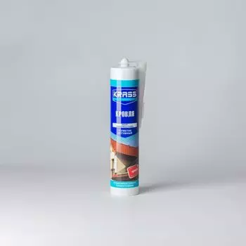 Герметик битумный Krass для крыш и кровли (черный), 300 мл