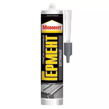 Герметик битумный Момент Гермент (черный), 300 мл