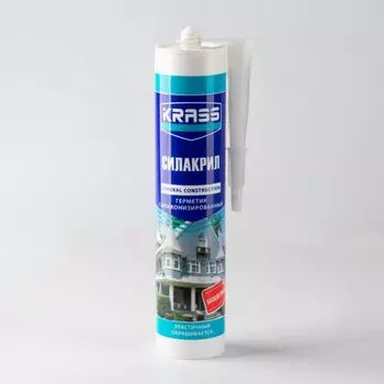 Герметик силиконизированный Krass (бесцветный), 300 мл