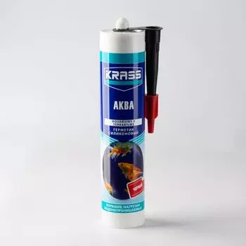 Герметик силиконовый Krass Аква (черный), 300 мл
