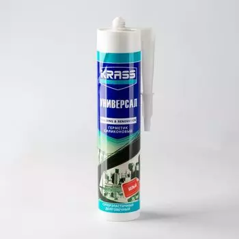 Герметик силиконовый Krass (белый), 300 мл