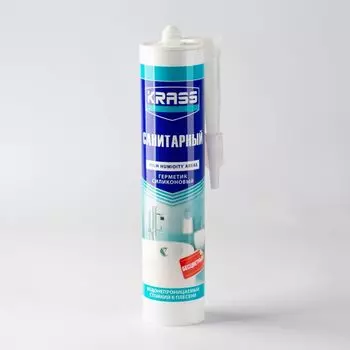 Герметик силиконовый Krass санитарный (бесцветный), 300 мл