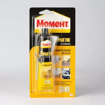 Герметик силиконовый Момент (белый), 85 мл