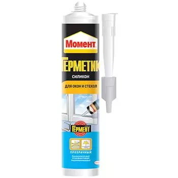 Герметик силиконовый Момент для окон и стекол (белый), 280 мл