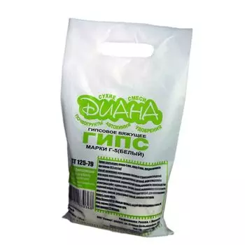 Гипс строительный Диана Г-5 белый, 5 кг