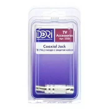 Гнездо антенное (металл) с защитой 1 шт. в блистере