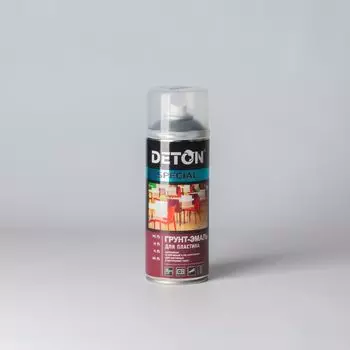 Грунт-эмаль аэрозольный для пластика DETON SPECIAL белый, 520 мл